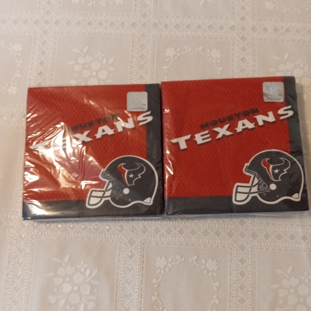 🆕 2 packs of Houston Texans Lunch Napkins 36ct